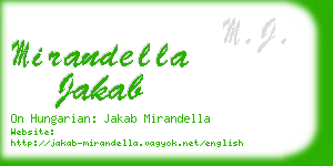 mirandella jakab business card